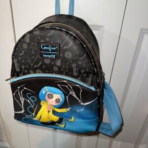 Loungefly Coraline Backpack - Black and Blue